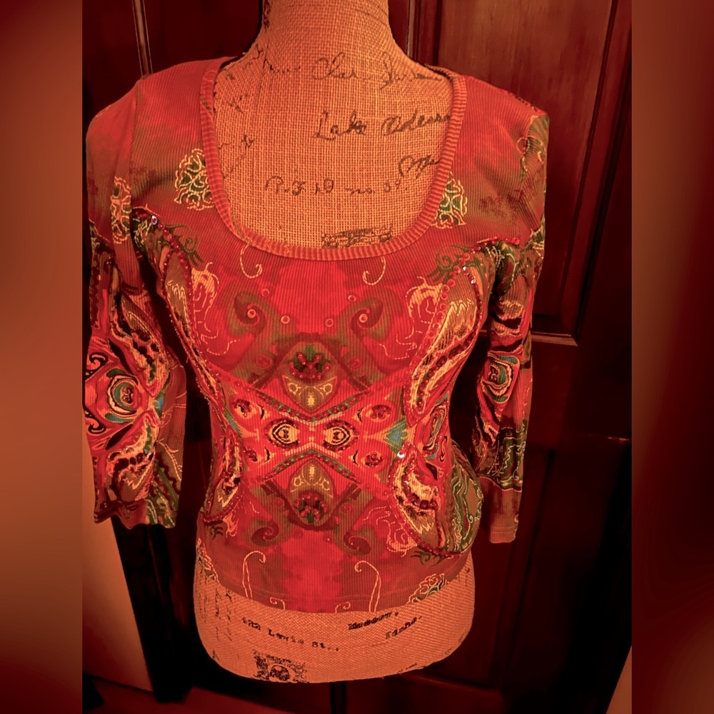 Paisley Print Top